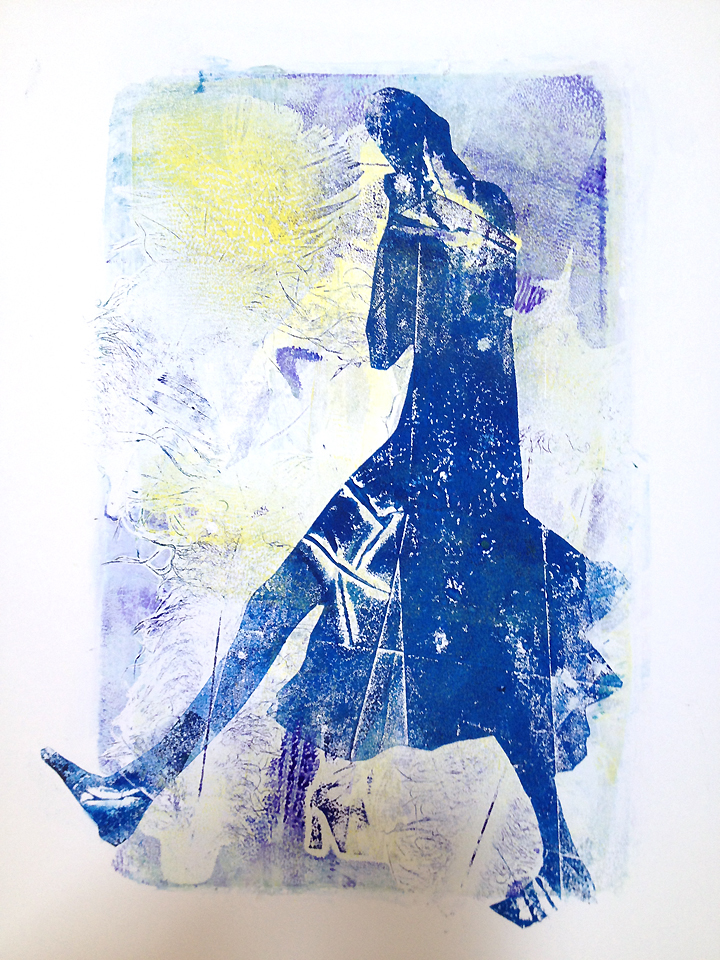 Blue Lady - Gelatin Print